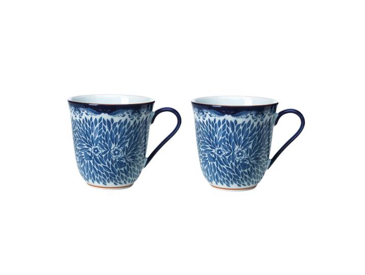 Rörstrand Mugs Ostindia Floris 30 cl lot de 2 Bleu