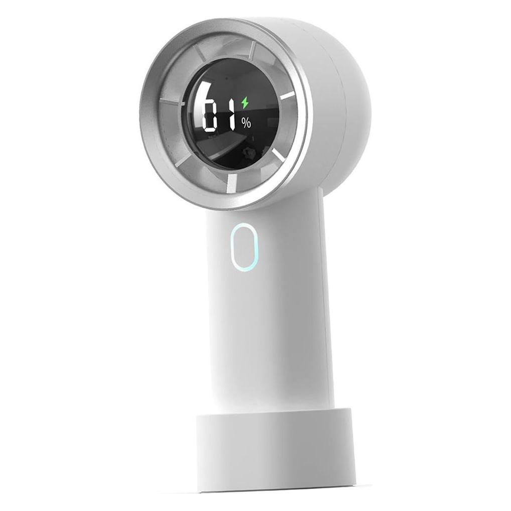 Techsuit - Handheld Fan (HX130) - Digital Display, Ultra Silent, 1200mAh - White (56351508)