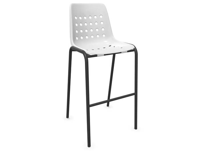 Barstuhl Bermuda von Schaffner / Farbe: Weiss / Grösse: 52 x 54 cm