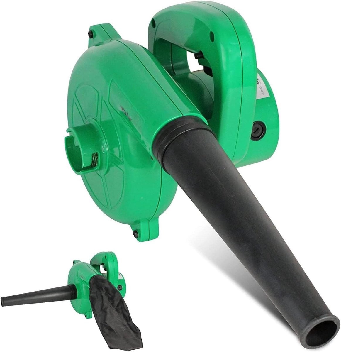 Elektrische Bladblazer en Tuinstofzuiger van 500 Watt, Groen