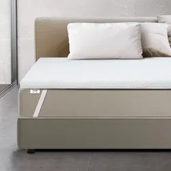 The White Stone Topper Viscoelastico Memory Foam H3 | Matratzenauflage | Topper mit abnehmbarem Bezug | Antibakterieller Matratzenschutz 135x200