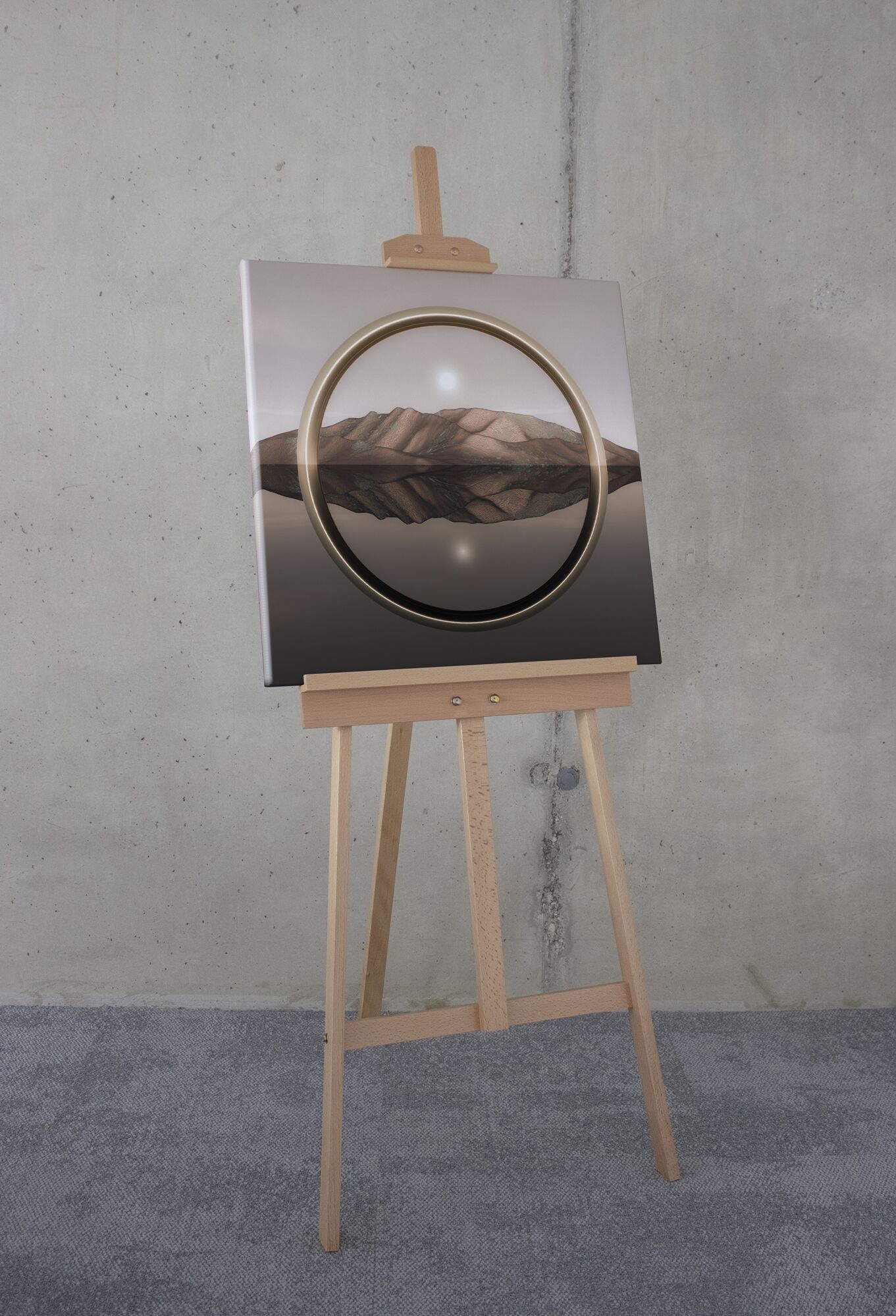 Leinwandbild KOMAR "Grateful - Grösse 60 x 60 cm", braun (farbe bild(er): braun, rot), B:60cm, Holz, Papier, Bilder, Leinwandbild, Keilrahmenbild mi Echtholzrahmen farbe bild(er): braun, rot B/H/T: 60cm, Natur, 1 Stk.