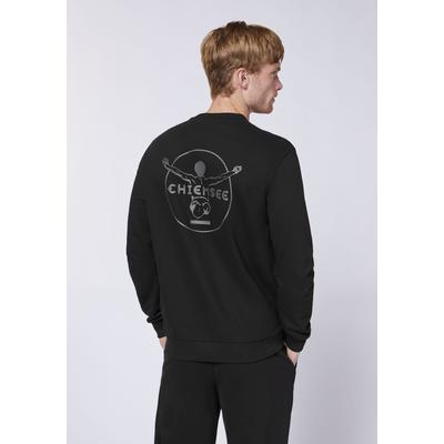 Sweatshirt CHIEMSEE, Herren, Gr. M (48/50), schwarz, 80% Baumwolle, 20% Polyester, unifarben, regular fit, Rundhals, Rippbündchen, Sweatshirts Sweatshirt, - ideal für Sport & Freizeit