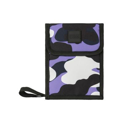 Bauchtasche URBAN CLASSICS "Urban Classics Unisex Neck Pouch Oxford", Gr. onesize, ultraviolet camo, Polyester, unifarben, Taschen