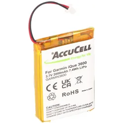AccuCell Akku passend für Garmin iQue 3600, 2000mAh extended