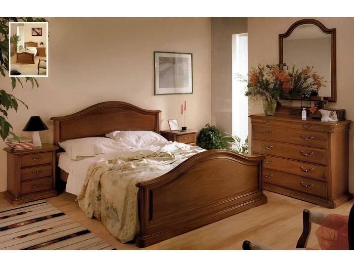 JVmoebel Schlafzimmer-Set Möbel Set von Vaccari Giovanni im eleganten Art Deco Design, braun, Made in Italy