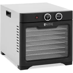 Royal Catering Dörrautomat 800 W 8 Etagen Timer bis 24 h Dörrgerät Dehydrator Obsttrockner, Dörrautomat, Silber