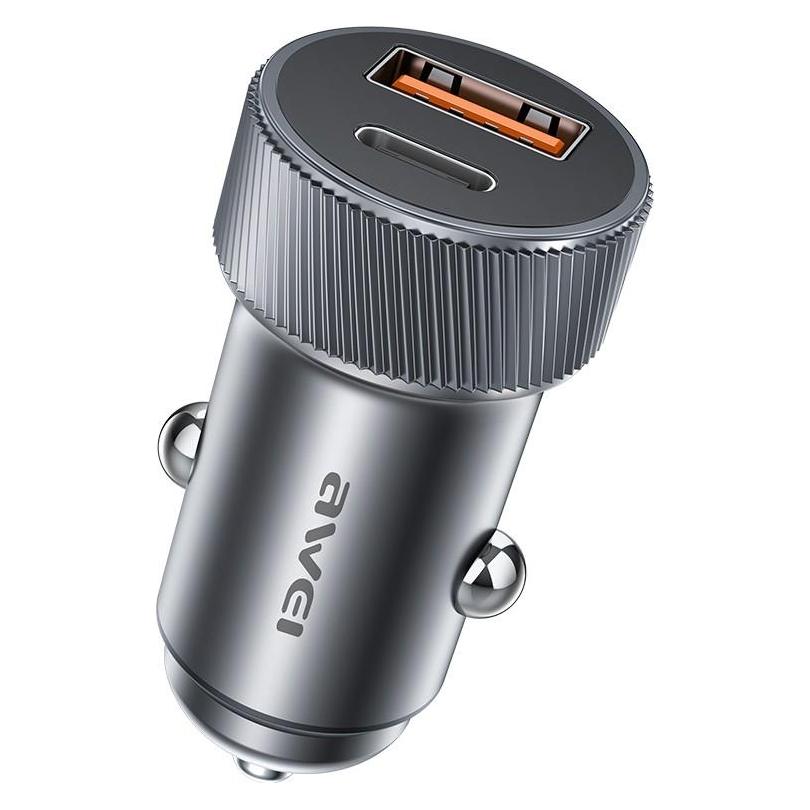 Awei car charger C-857 33W USB+USB-C brown (14913484)