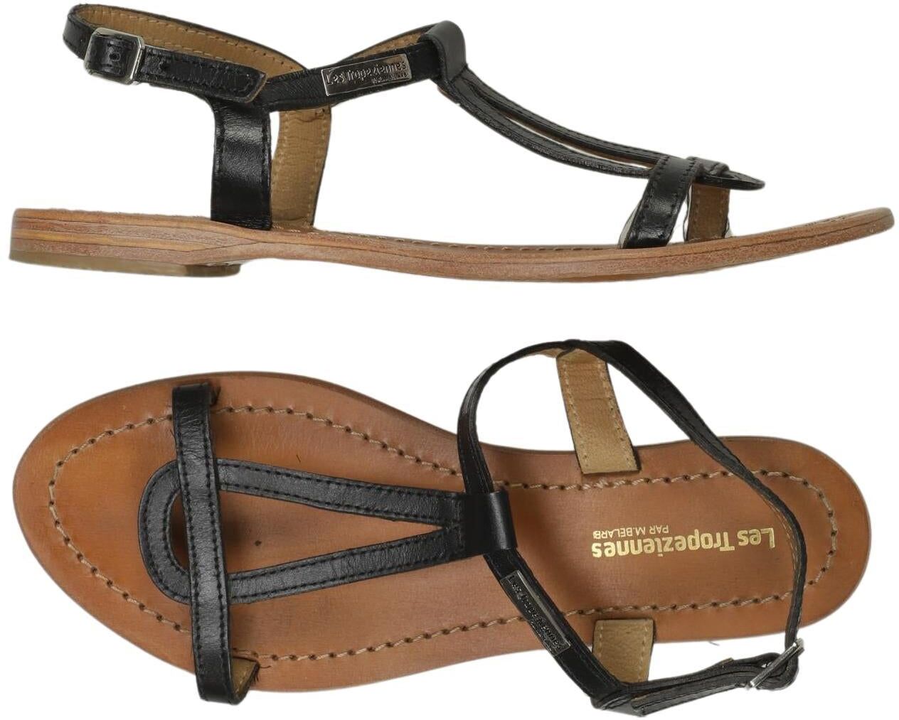 Les Tropéziennes par M Belarbi Damen Sandalen, Schwarz, Gr. EU 36, Leder - Second Hand