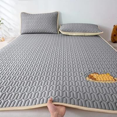 Uplift Essentials Ultra Soft Cooling Mattress Pad Breathable Hypoallergenic Bed Topper With Charming Designs gray 59 X 79 In