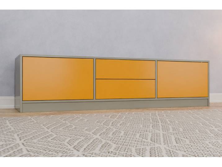 TV-Möbel nach Maß - RAL 1004 Goldgelb - 50x200x50cm - Individuell konfigurieren