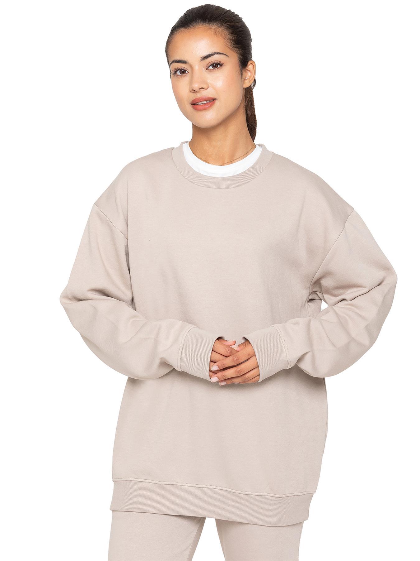 Enzo | Dames Oversized Sweatshirt - Havermout