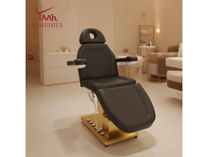 Lit de beauté électrique personnalisé pour spa, fauteuil inclinable pour soins du visage, 3 moteurs avec pédale