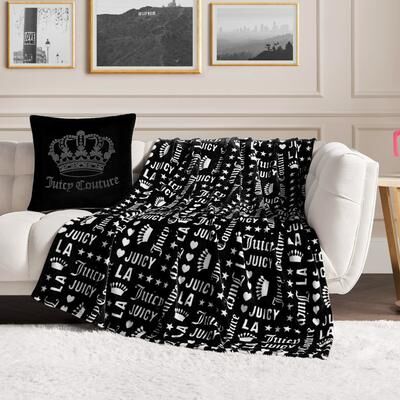 "Juicy Couture Juicy Words 50"" x 70"" Plush Throw"