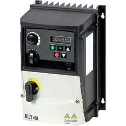 Eaton 199416 Frequenzumrichter, 230 V AC, 3-phasig, 7 A, 1.5 kW, IP66/NEMA 4X, Funkentstörfilter, 7-Segment-Anzeige, Lokale Bedienelemente
