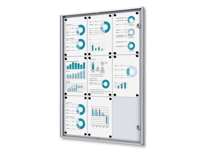 Showdown Displays Hängevitrine Economy SCXS - 9x DIN A4 - B1 geprüft - Aluminium - Silber (1-St)