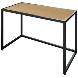 Letti Moderni Schreibtisch Adda 120x74 cm – Schwarz mit Buche Dekor