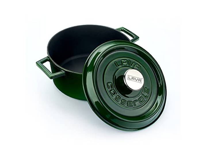 Lava Premium Serie - runde Kochtopf, 24 cm, Majolik Grün