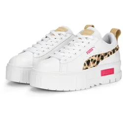 PUMA Mayze Animal Plateau Sneaker Damen 01 - PUMA white/granola 42.5