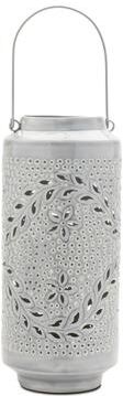 Punched Metal Candle Lantern 15.5INH by Melrose in Gray (Size ONE SIZE)