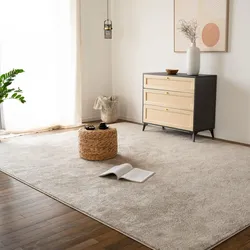HOME DELUXE Kurzflor Teppich FOFI - 180 x 120 cm Beige