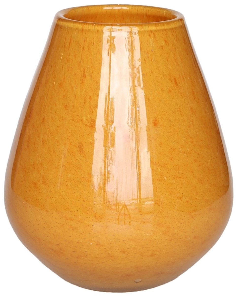 Vaas Tasman Elite Geel Mondgeblazen Dik Glas Ø18 x H20 cm