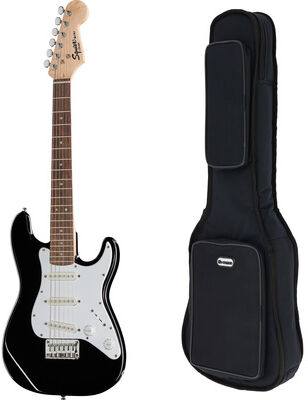 Squier Mini Strat V2 BK IL Bundle Schwarz