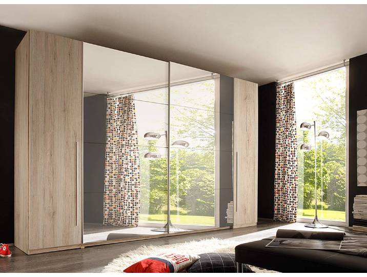 Armoire Mianok 270 cm avec miroir 270 x 225 x 61cm Marron