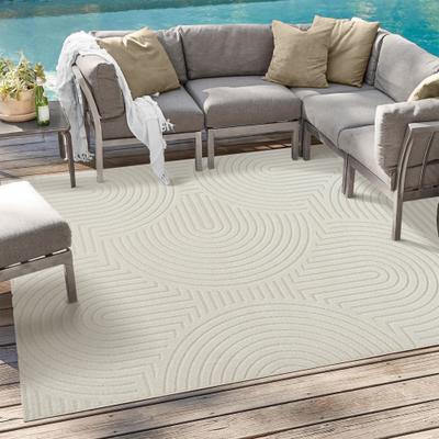 Teppich SANAT "Berlin 1, auch als Läufer und in Rund", beige (natur), B:160cm H:6mm L:230cm, Kunstfaser, Teppiche, Teppich, In -und Outdoor geeignet, Außenbereich, Terrasse, Balkon, auch Läufer