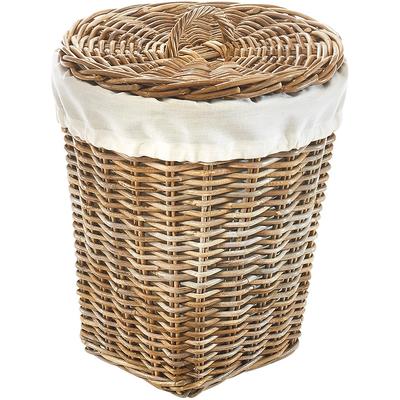 Wäschekorb LOCKER "Kubus", braun (braun, beige), B:40cm H:51cm T:40cm Ø:40cm, Wäschesammler, Wäschekorb, Größe S