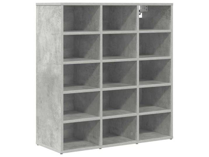 Meuble à chaussures moderne - - Gris ciment - Bois multicouche - 77 5x30x83 5 cm - Rangement spacieux
