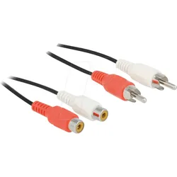 DELOCK 85807 - Kabel Cinch 2 x Stecker zu 2 x Buchse 5,0 m