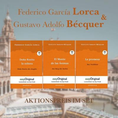 Federico García Lorca & Gustavo Adolfo Bécquer (Bücher + 3 MP3 Audio-CDs) - Lesemethode von Ilya Frank, Set von Federico García Lorca,Gustavo Adolfo