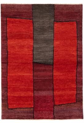 ECARPETGALLERY Hand-knotted Peshawar Ziegler Red Wool Rug - 4'11 x 6'11