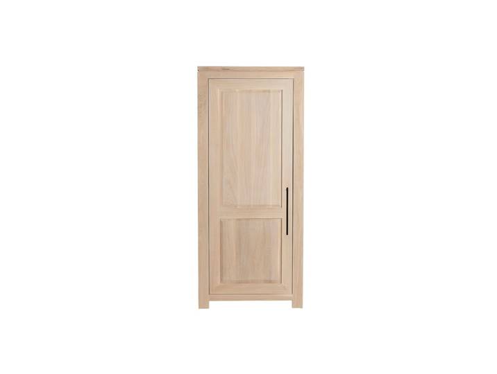 Bonnetière moderne en chêne blanchi 1 porte