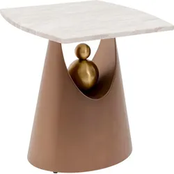 KARE DESIGN Beistelltisch Geraldo 71636 Stein, Marmor, Granit Weiß 50 x cm