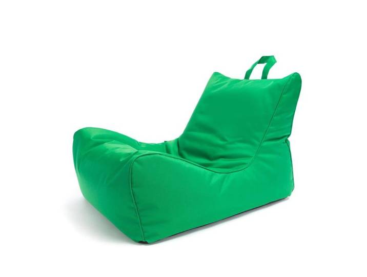 Pouf Fauteuil Chaise Longue Vert salon intérieur et extérieur tissu imperméable pochette et poignée Vert Nc20 Ecopuf