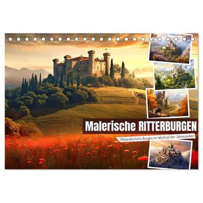 Malerische Ritterburgen (Tischkalender 2026 DIN A5 quer), CALVENDO Monatskalender