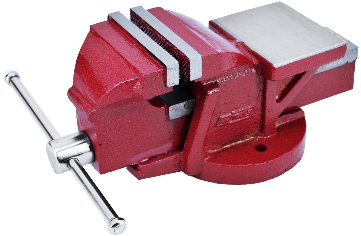 Awtools AW24221 Vaste Bankschroef 100 mm met Geharde Bekken en Aambeeld