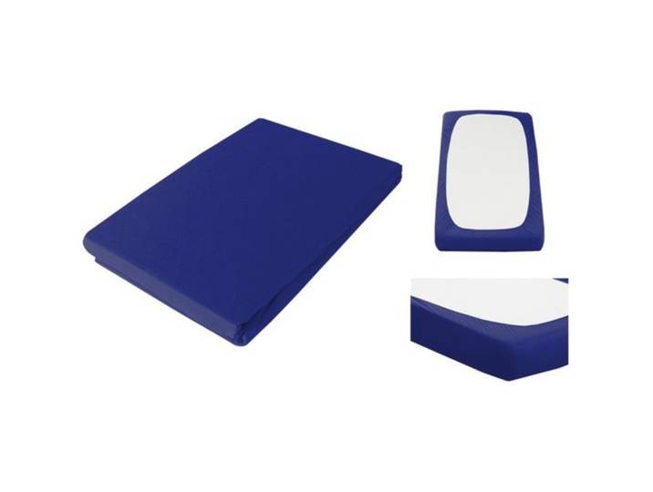 Living Home Fixleintuch Boxspring Premium marine Baumwolle/Kunstfaser 90 x 200 cm - Material: 97% Baumwolle, 3% Elasthan - Fixleintuch Boxspring