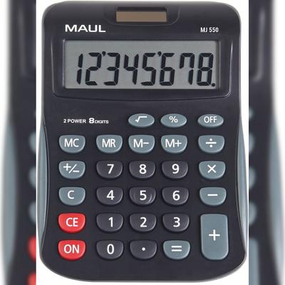MAUL Tischrechner MJ 550 Solar/Batterie 110x25mm schwarz Packung mit 40 Stück