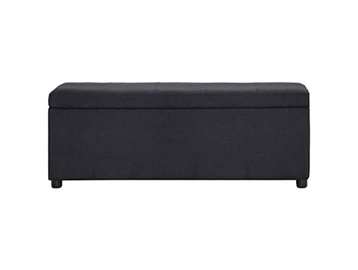HKLGBVCR Aufbewahrungsbank, 116 cm, Schwarz, Polyester