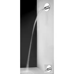 Gessi Cascata, Fertigmontageset für Schwalleinlauf Tondo, Wandbefestigung, separater Bedienung, 39902239, Farbe: Edelstahl matt gebürstet
