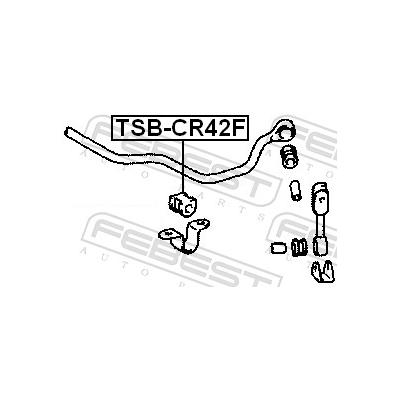 FEBEST Lagerung, Stabilisator TSB-CR42F Vorderachse für TOYOTA