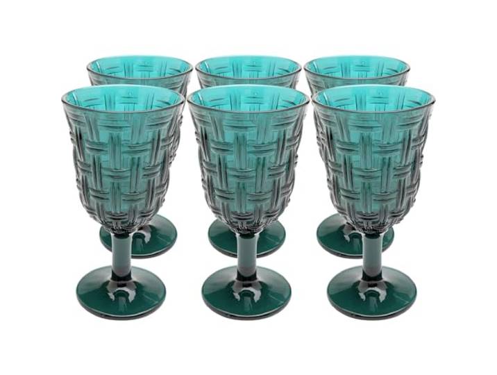 Kare Design Blauwe Tissue wijnglazen, set van 6