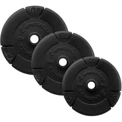 ENERGETICS Hantelscheiben Gusseisen 1 x 10 kg, 1 x 15 kg oder 1 x 20 kg, Größe 1X20 in Schwarz Schwarz