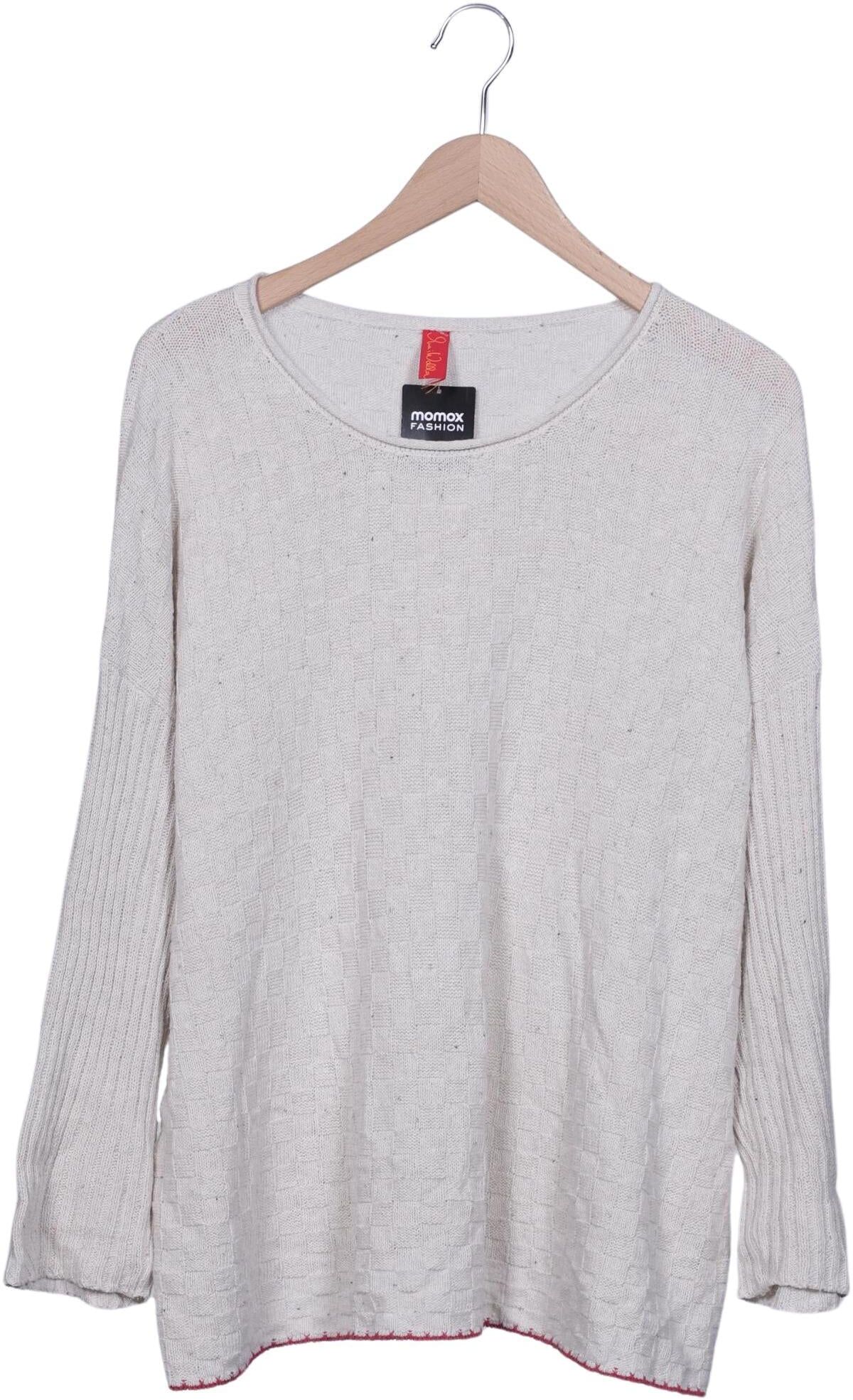 Ewa i Walla Damen Pullover, Cremeweiß, Gr. M, Baumwolle - Second Hand