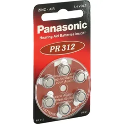 BATTERIEN f.Hörgeräte Panasonic PR312 6 St