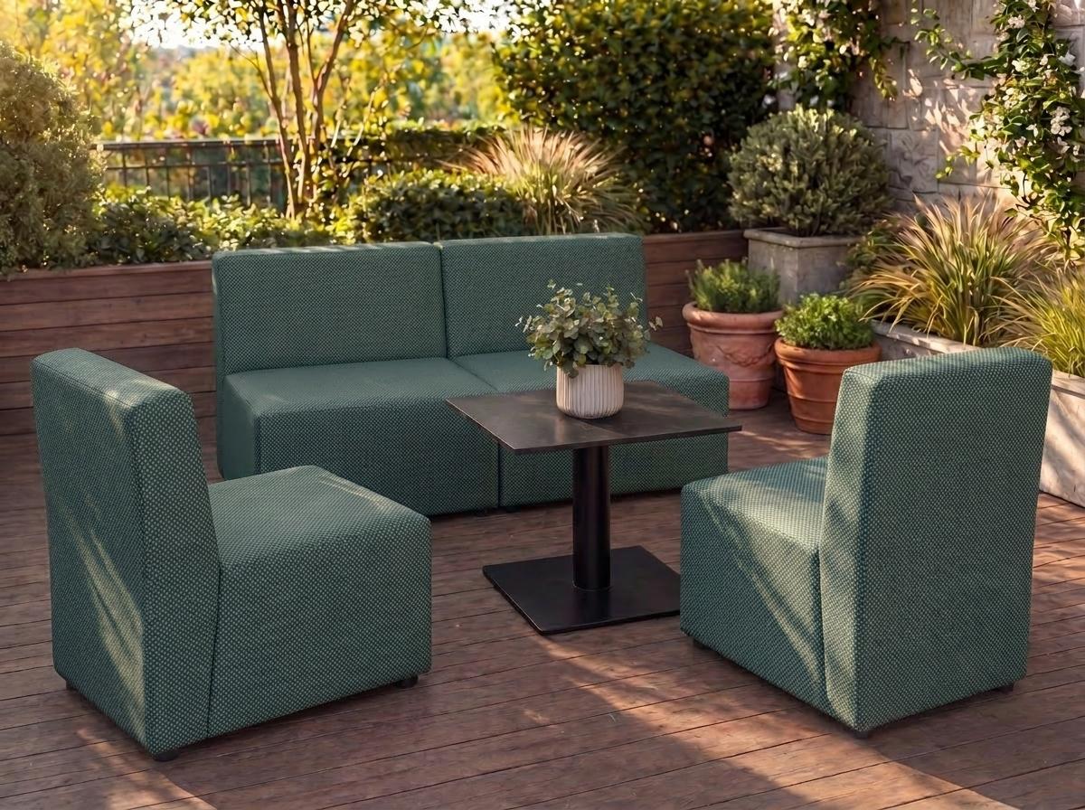 Garten Lounge Set GOLD - Outdoor Möbel Set mit Sofa, Sesseln, UV-beständig und wasserabweisend