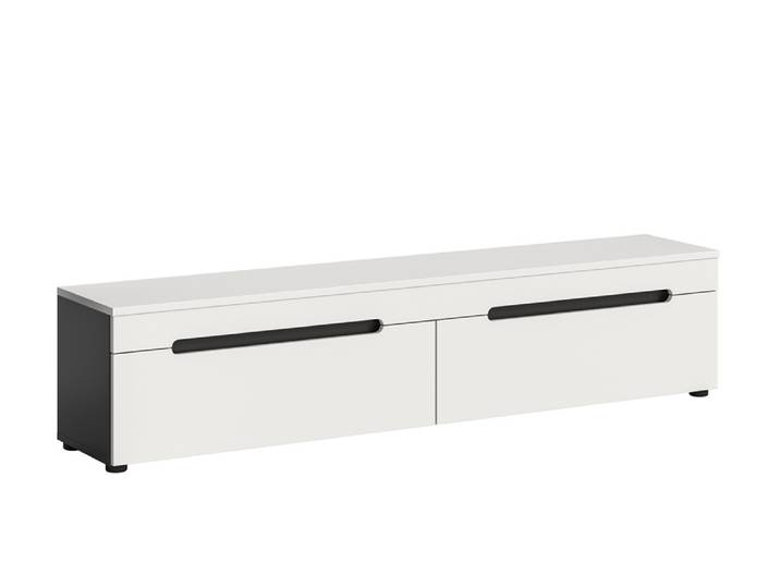 Lowboard inkl. Wandboard Canu , weiß / Basalt grau